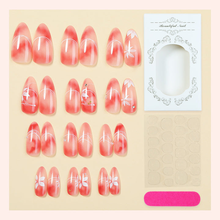 Floral Design Artistic Press-On Nail Set Bowlift