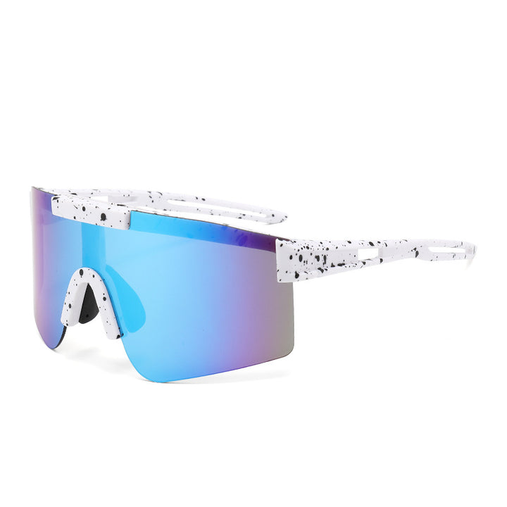 Unisex Sporty Oversized Shield Sunglasses Bowlift