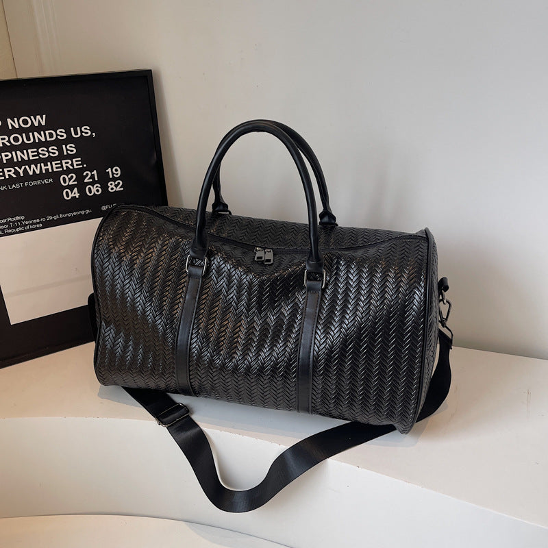 Sporty travel bag in modern basket pattern Bowlift