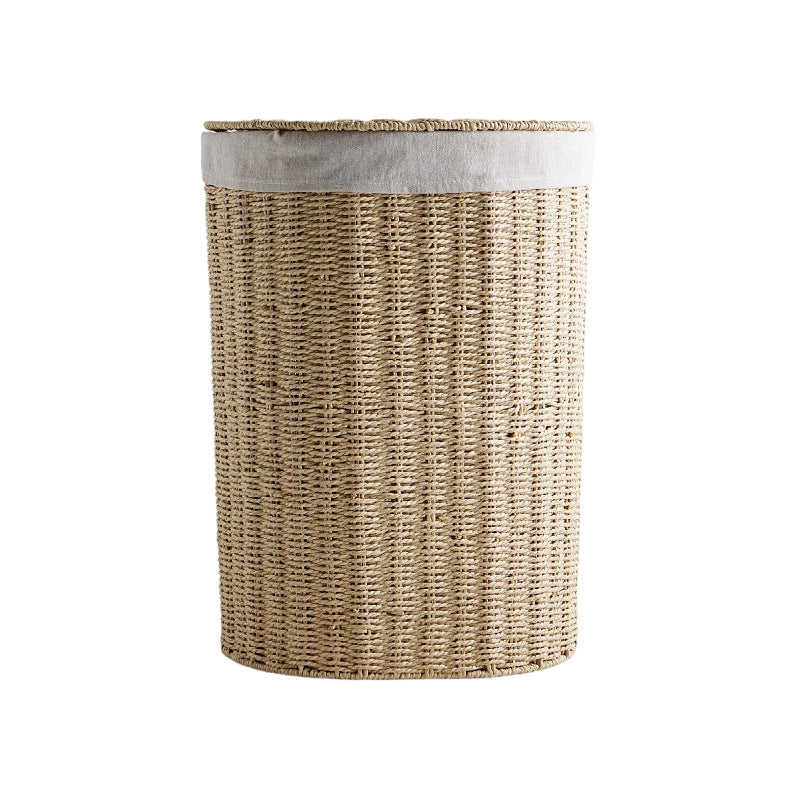 Round laundry basket made of natural materials Bowlift