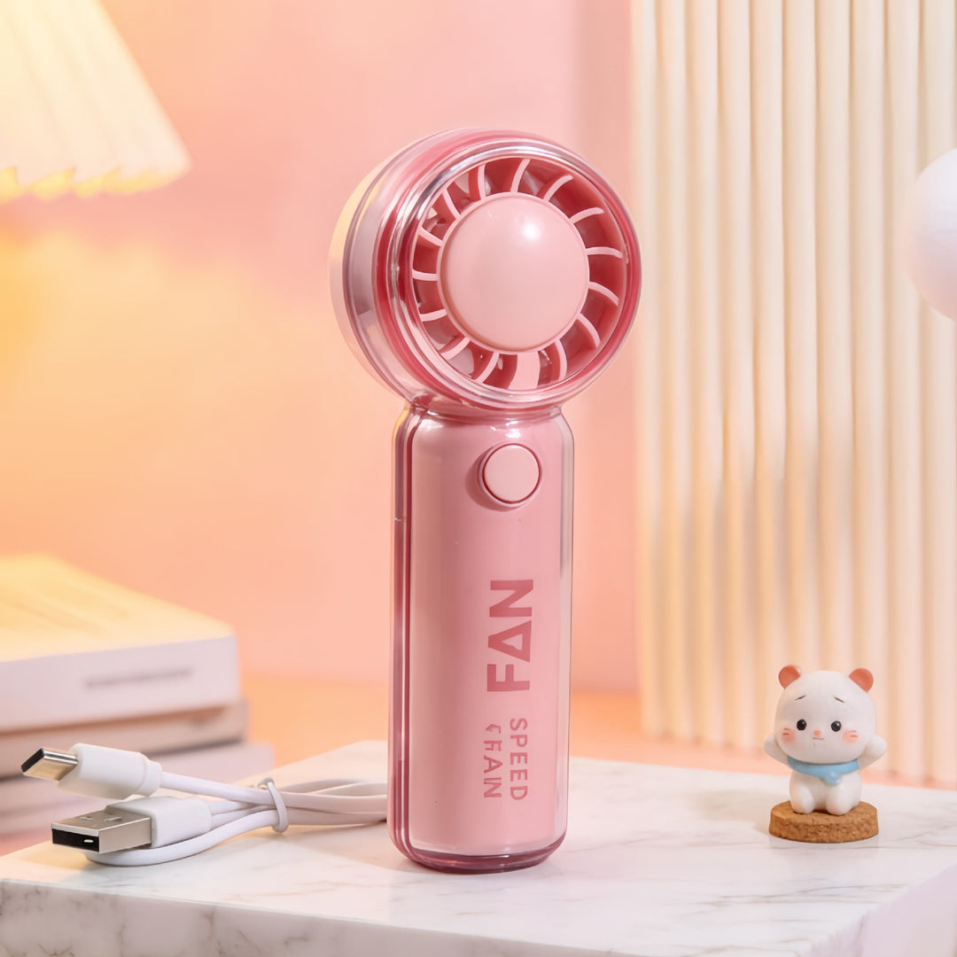 Ladies Portable Hand Fan with Cute Animal Design Bowlift