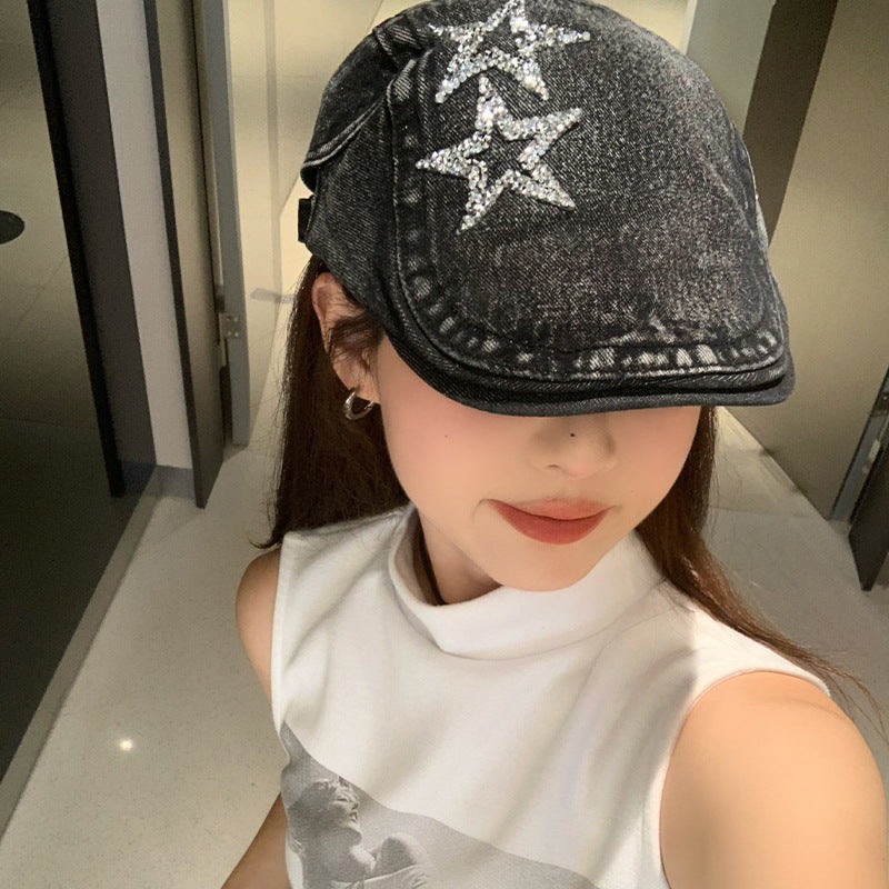 Vintage-Inspired Denim Cap