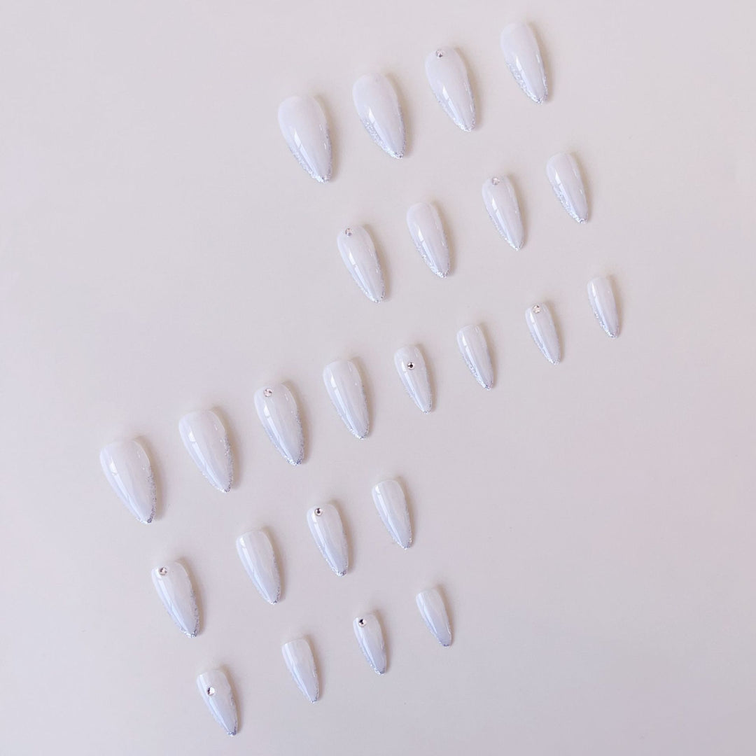 Acrylic nail set with elegant tips and sparkling accents Bowlift