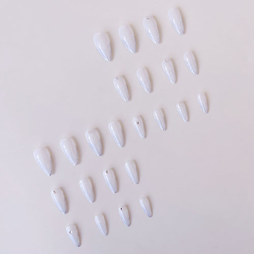 Acrylic nail set with elegant tips and sparkling accents Bowlift
