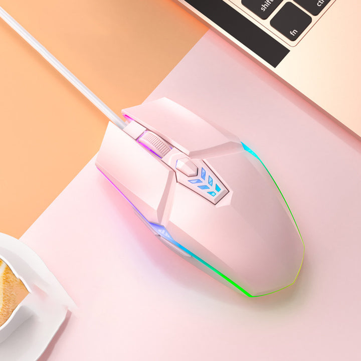 Gaming mouse with ergonomic design and RGB lighting Bowlift