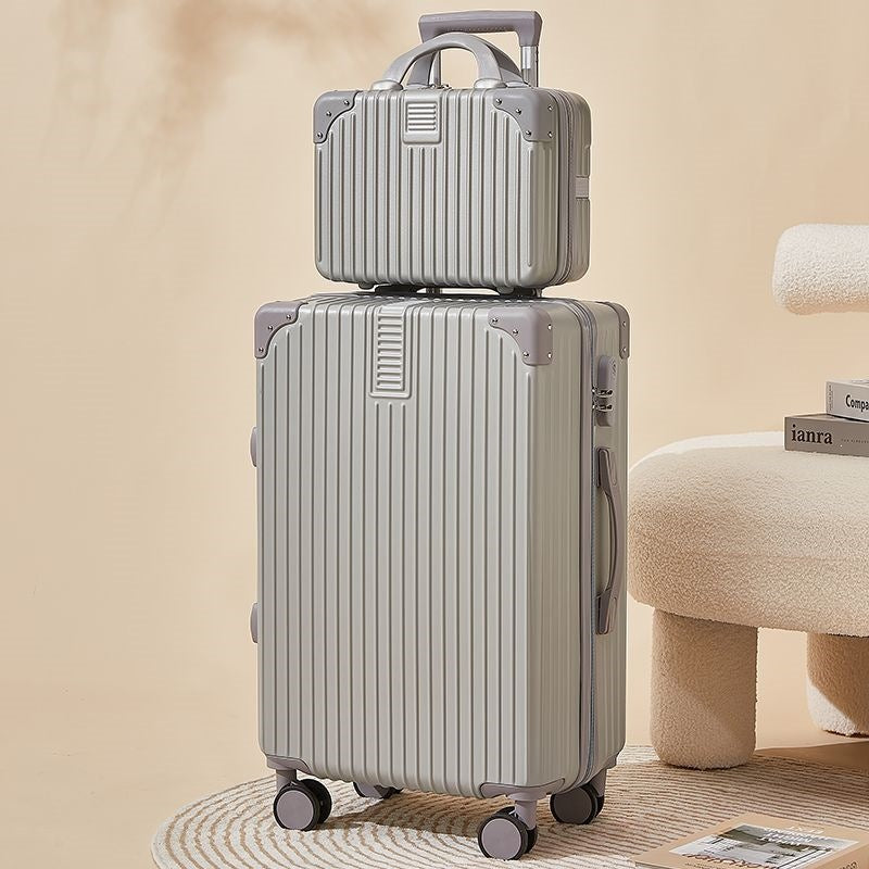 Hard-shell suitcase with double safety lock and flexible interior Bowlift