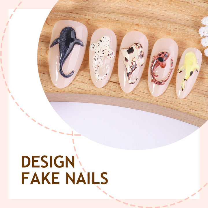 Creative nail art set with playful fish motifs Bowlift