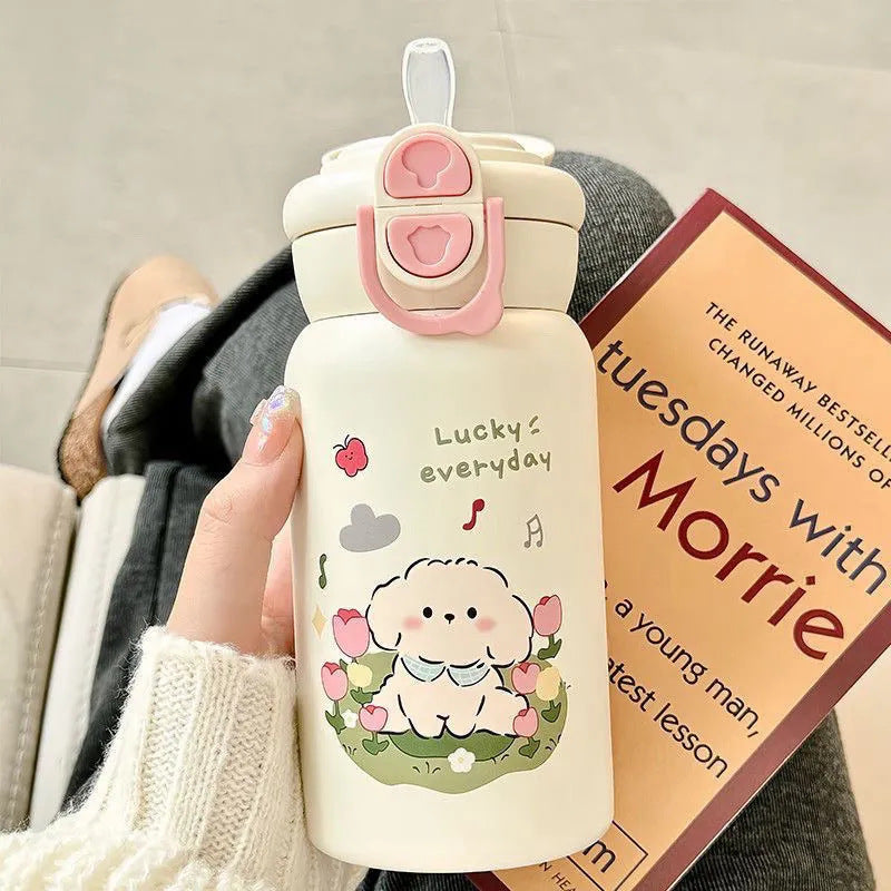 Women's practical drinking bottle with playful animal design Bowlift