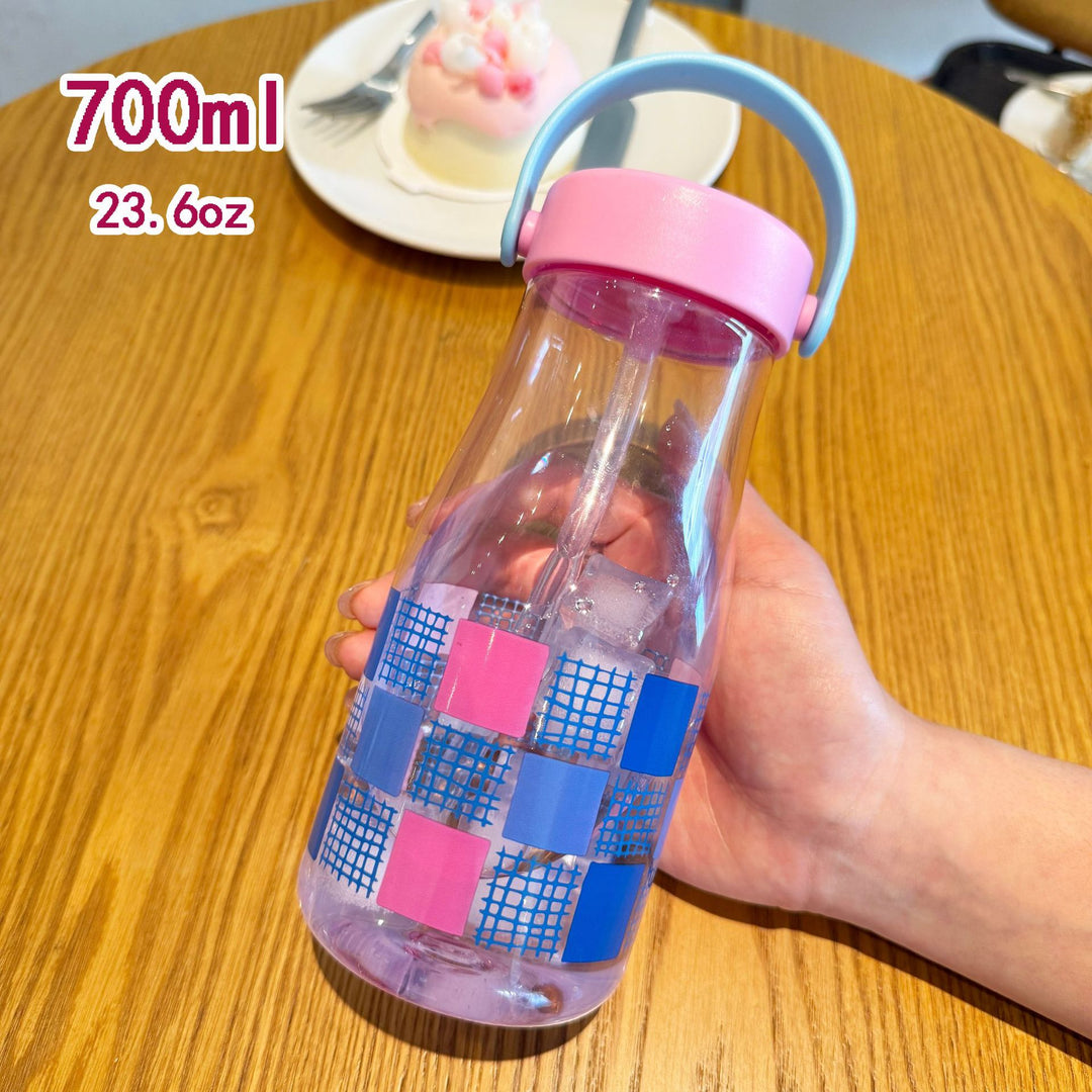 Women's Creative Water Bottle with Silicone Carrying Strap Bowlift