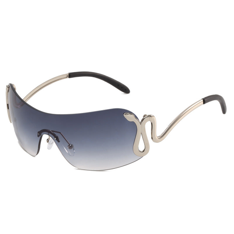 Ladies futuristic sunglasses with elegant swan design Bowlift