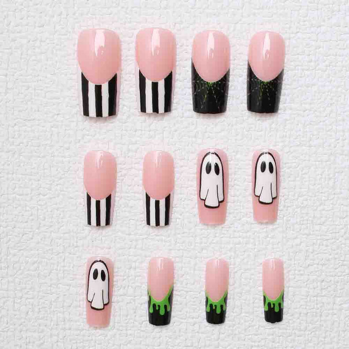 Halloween-Inspired Press-On Nail Art Bowlift