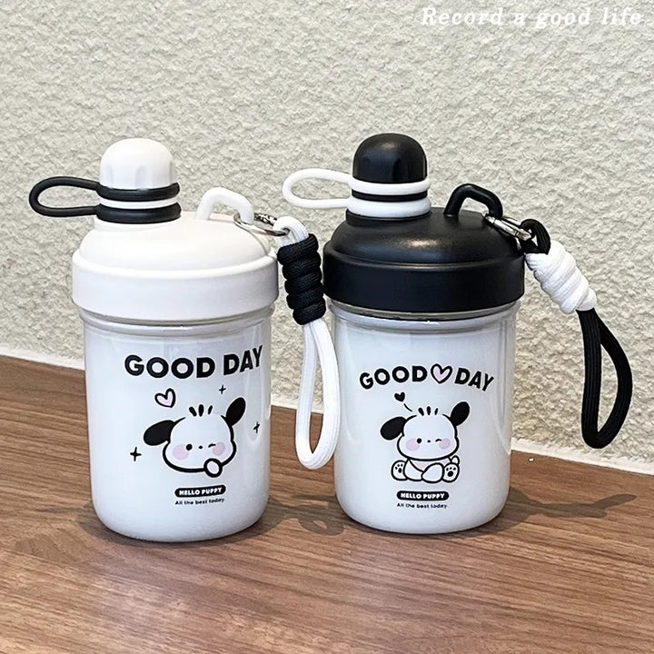 Women's Fun Drinking Bottle with Practical Carrying Strap Bowlift