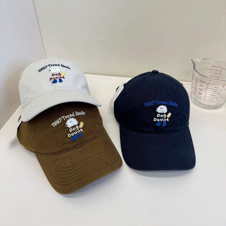 Unisex Embroidered Dog-Themed Baseball Cap Bowlift