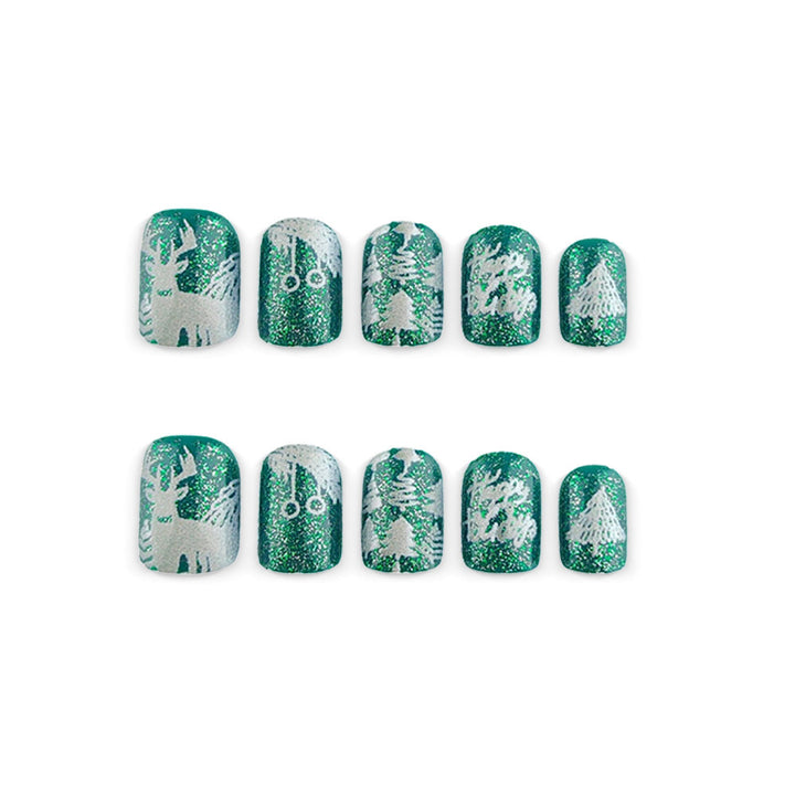 Artificial nails with festive winter motifs Bowlift