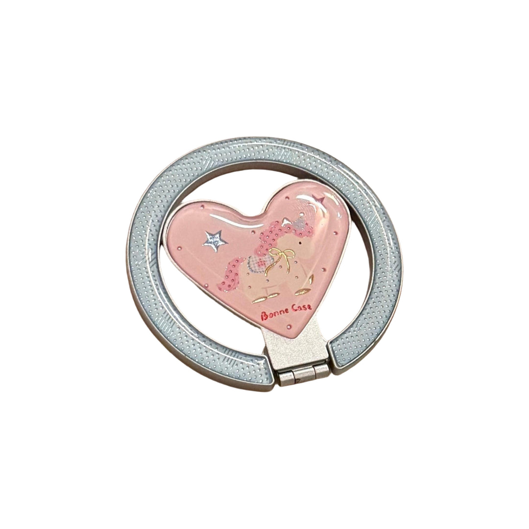 Hand mirror in heart-shaped design with unicorn motif Bowlift