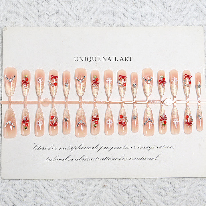 Artificial nail set with festive design Bowlift