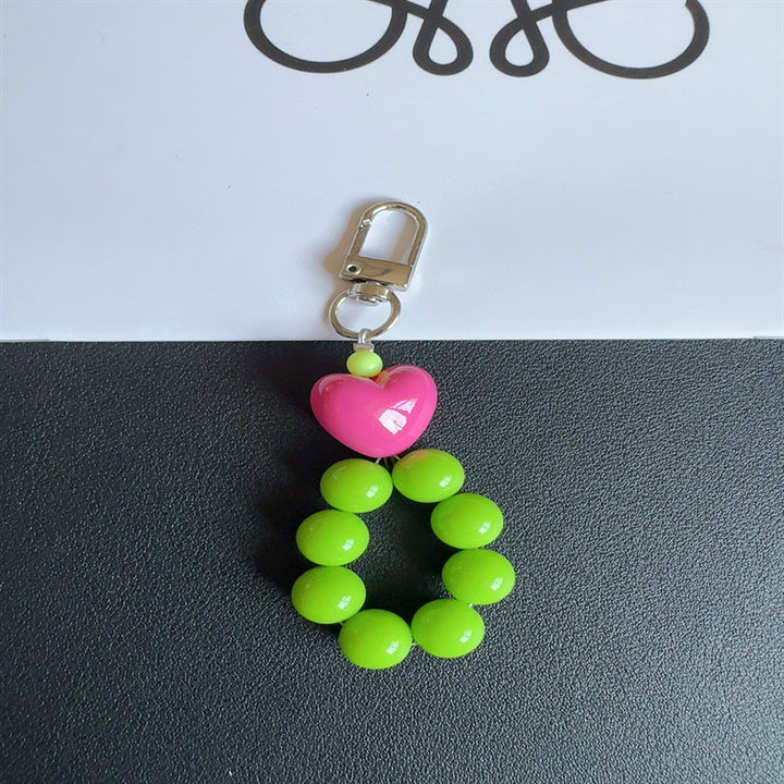 Charming Heart-Shaped Beaded Keychain Bowlift
