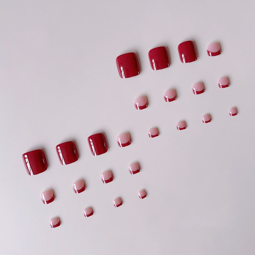 Artificial nail set with elegant French tips and glossy finish Bowlift