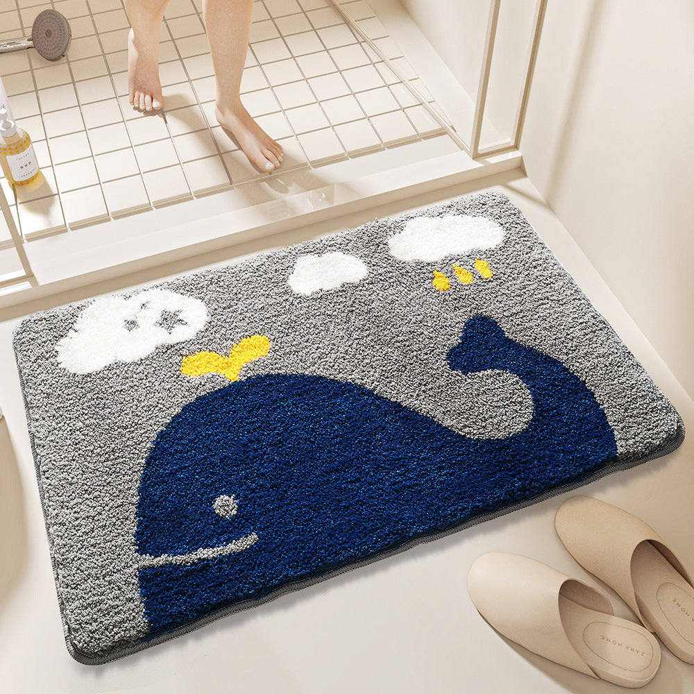 Plush Bunny-Themed Bath Mat Bowlift