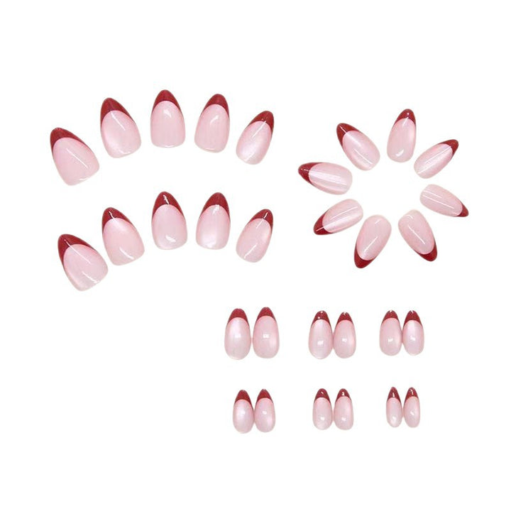 Elegant Artificial Nails with Stylish French Design Bowlift