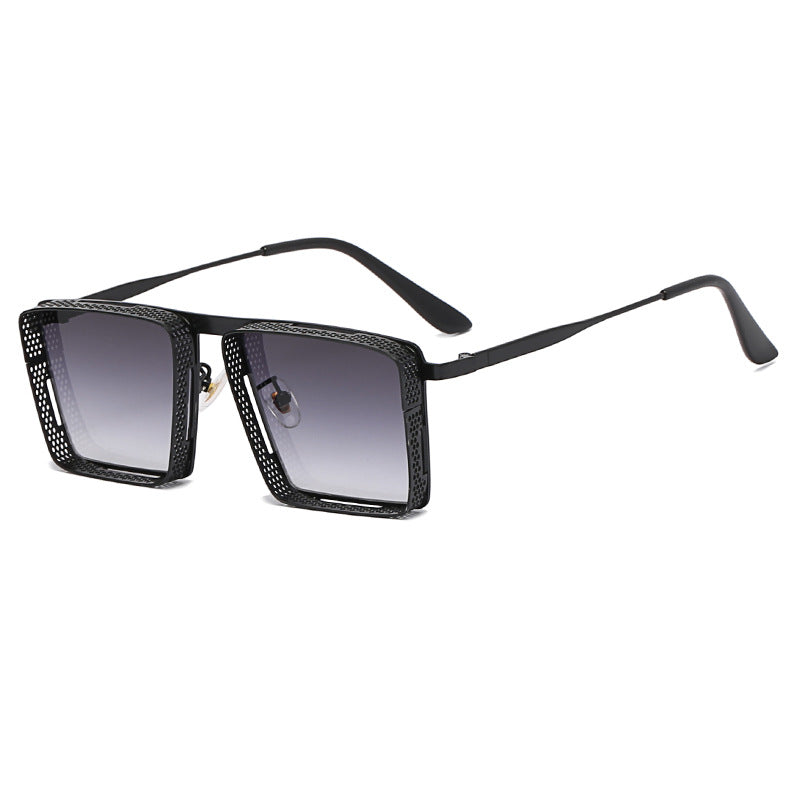 Ladies extravagant square sunglasses with perforated frame Bowlift