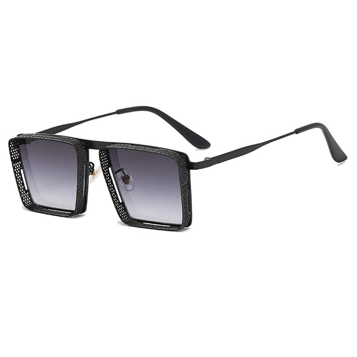 Ladies extravagant square sunglasses with perforated frame Bowlift