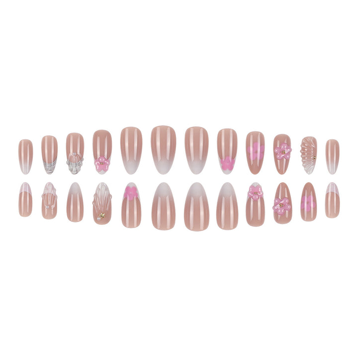 Floral-Designed Press-On Nails Bowlift
