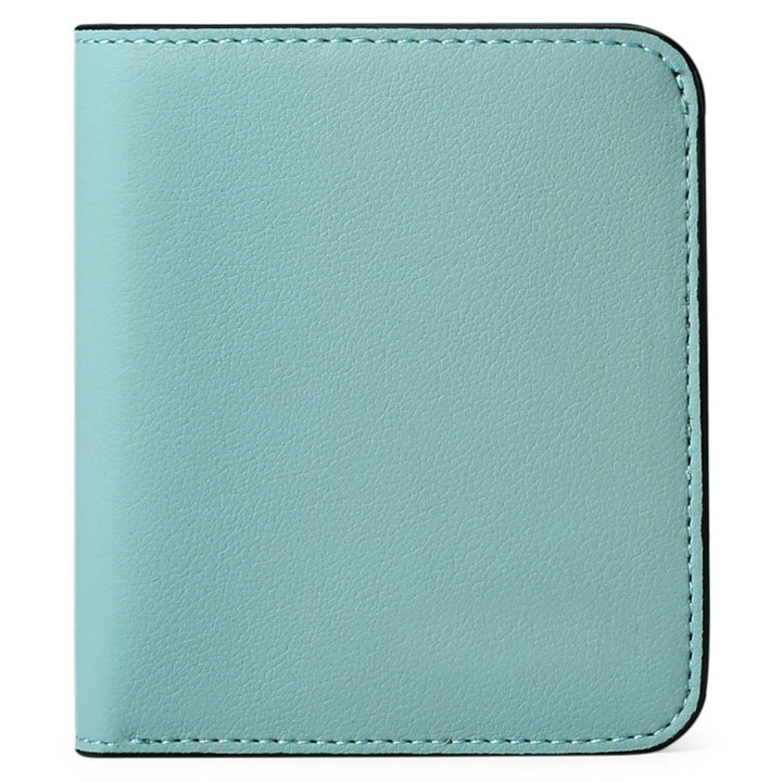 Compact Saffiano Card and Coin Wallet with Zipper Pocket Bowlift