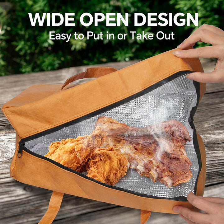 Insulated transport bag for hot food Bowlift