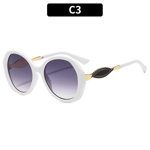 Oversized Geometric Shell Sunglasses Classic Style