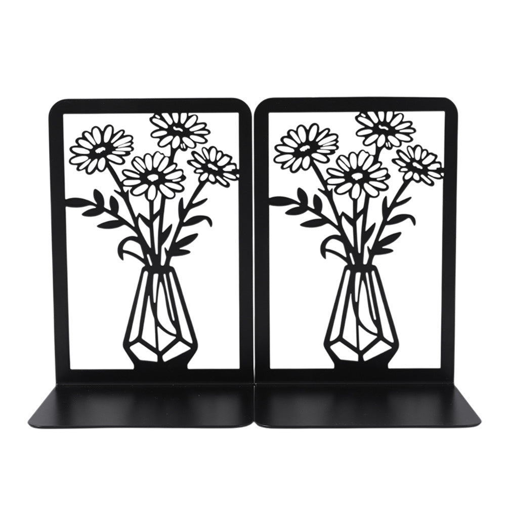 Elegant Floral Metal Bookends