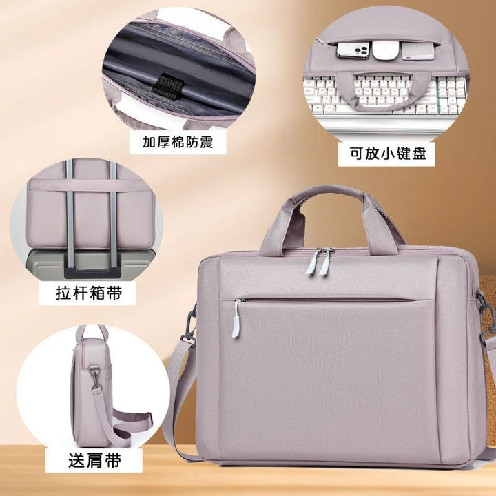 Laptop Bag With Practical Organizer And Removable Shoulder Strap Bowlift
