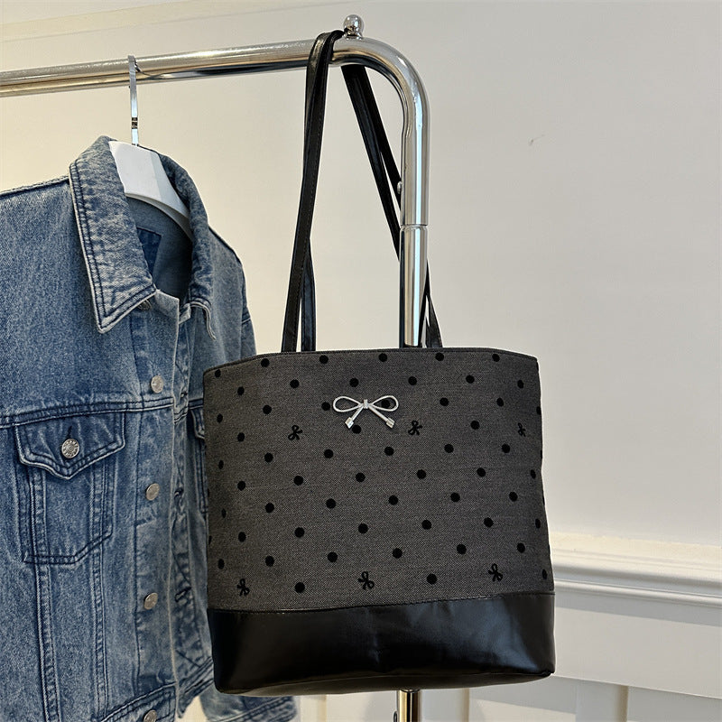 Heart-Embellished Canvas Tote Bag Bowlift