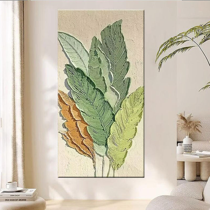 Textured Leaf Wall Art
