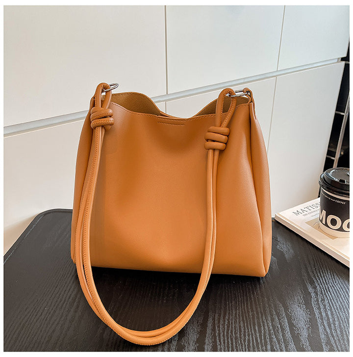 Minimalist Faux Leather Hobo Bag Bowlift