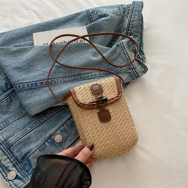 Colorful Woven Crossbody Bag Bowlift