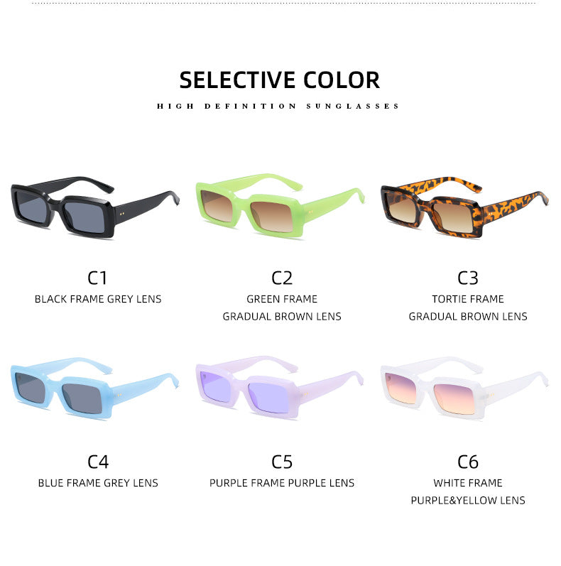 Ladies stylish square sunglasses with mirrored lenses Bowlift