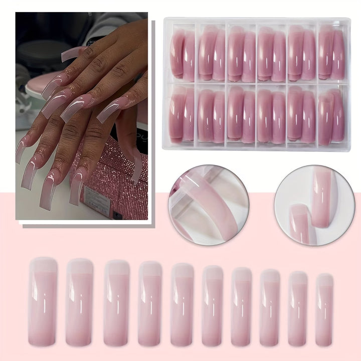 Long Coffin Nail Extensions Bowlift
