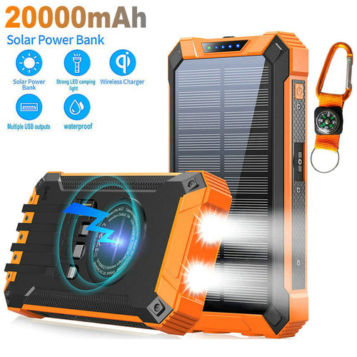 Power bank with solar-powered quick charger Bowlift