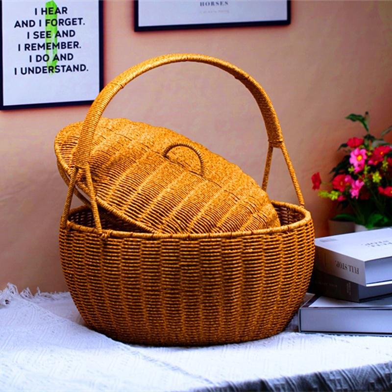 Handmade Woven Storage Basket Bowlift