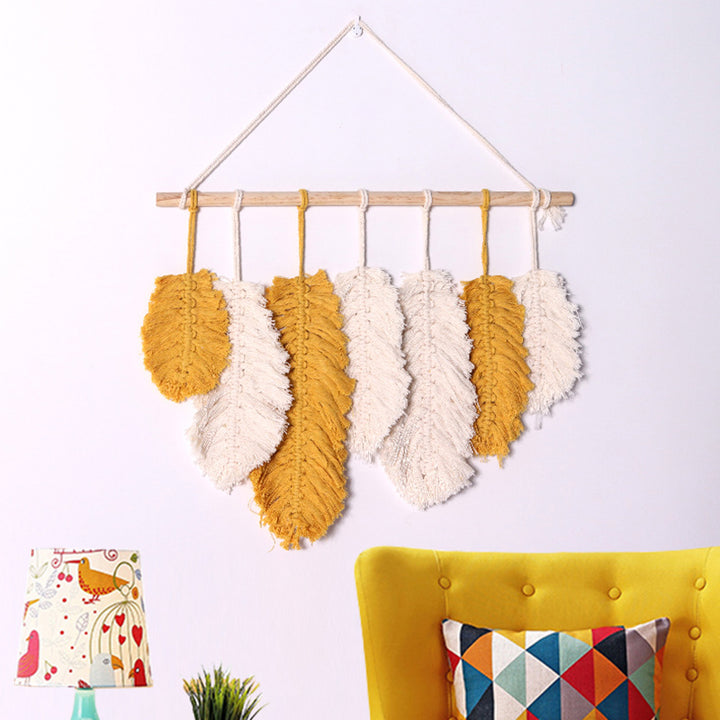 Macramé Leaf Wall Hanging Art