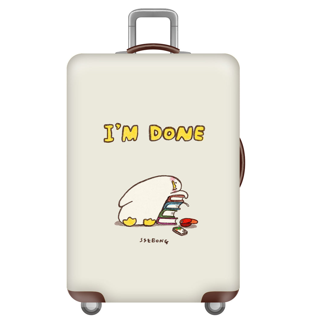 Women's Hard Shell Suitcase with Unique Illustrative Design Bowlift