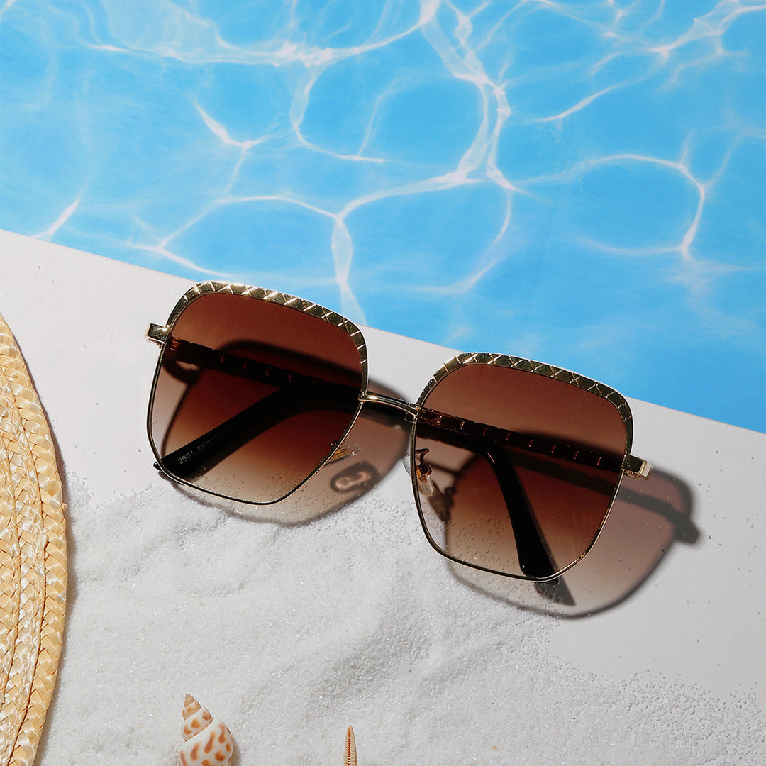 Women's fashionable oversized sunglasses in geometric design Bowlift