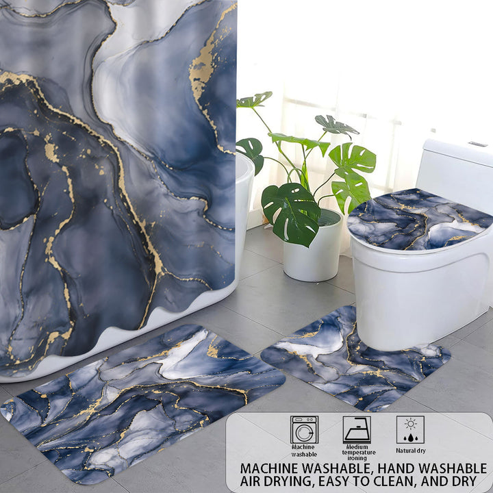 Digital Floral Theme Bathroom Décor Set Bowlift