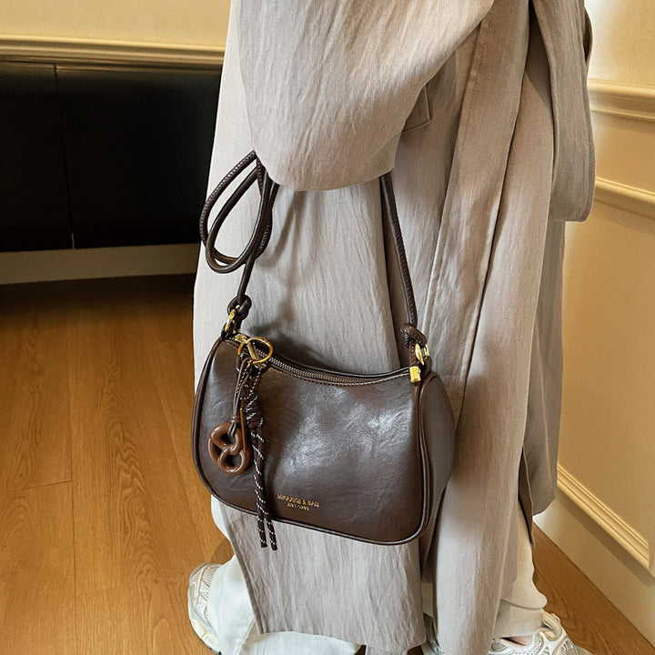 Fashionable Leather Shoulder Bag Bowlift