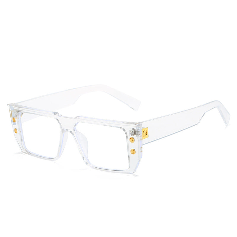 Women's fashionable clear glasses with golden accents Bowlift