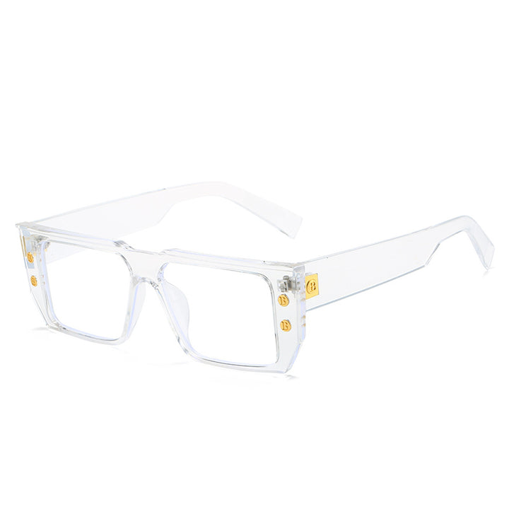 Women's fashionable clear glasses with golden accents Bowlift