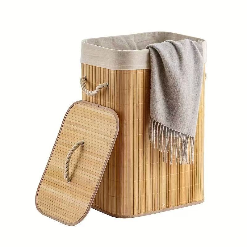 More Elegant and Practical Laundry Basket Made of Rattan Bowlift