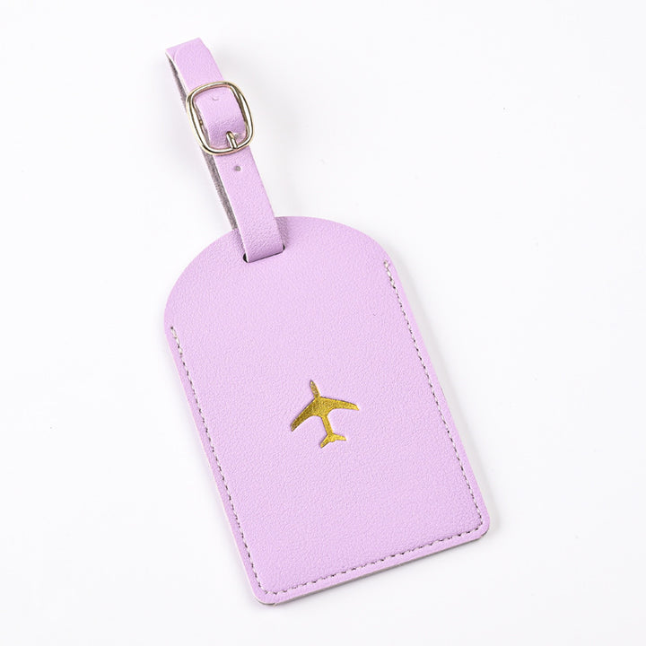 Vegan Leather Embossed Airplane Luggage Tag Bowlift