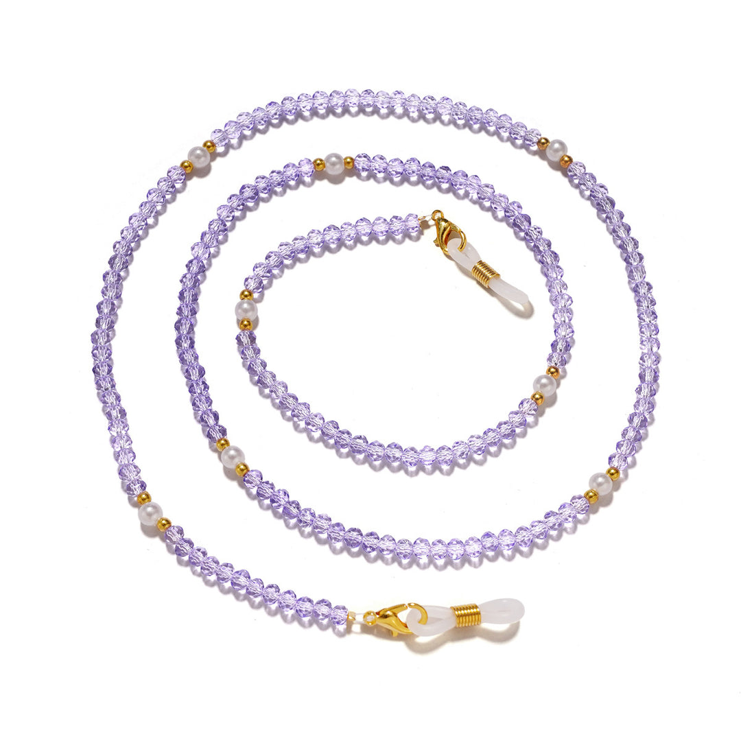 Elegant Crystal Beaded Eyewear Chain Bowlift